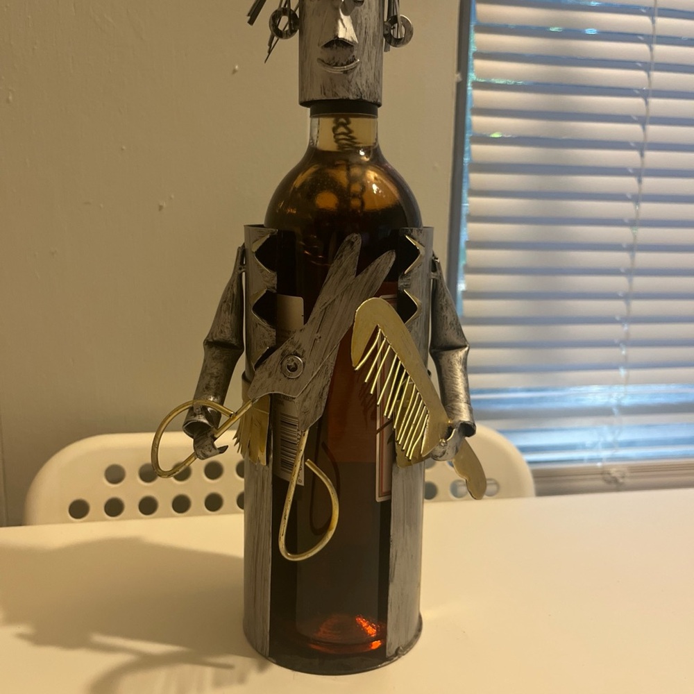 Metallic Barber Wine Holder